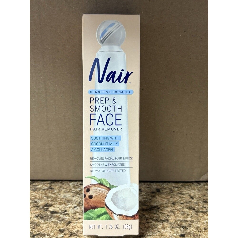 New Nair Sensitive Formula Prep & Smooth Face Hair Remover, 1.76 Oz 1 Pack